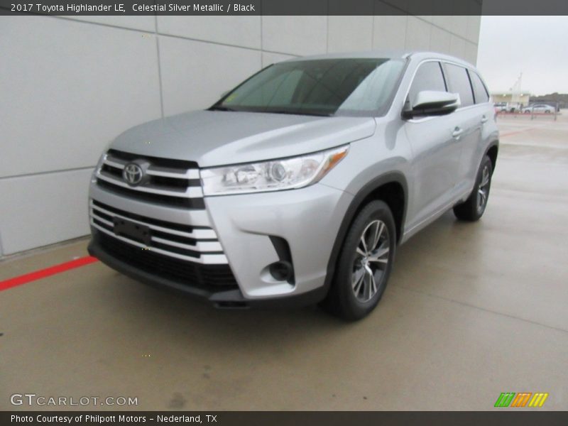 Celestial Silver Metallic / Black 2017 Toyota Highlander LE