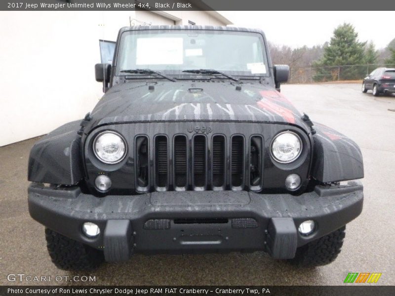 Black / Black 2017 Jeep Wrangler Unlimited Willys Wheeler 4x4