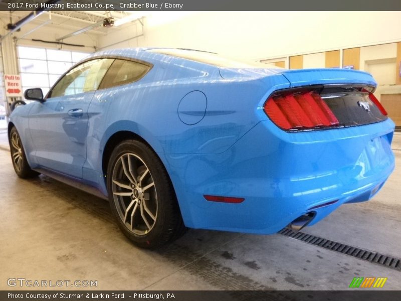 Grabber Blue / Ebony 2017 Ford Mustang Ecoboost Coupe