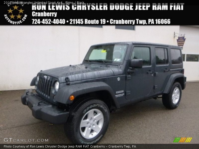Rhino / Black 2017 Jeep Wrangler Unlimited Sport 4x4