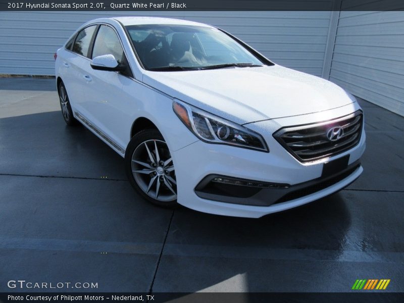 Quartz White Pearl / Black 2017 Hyundai Sonata Sport 2.0T