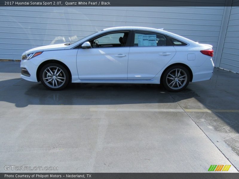 Quartz White Pearl / Black 2017 Hyundai Sonata Sport 2.0T