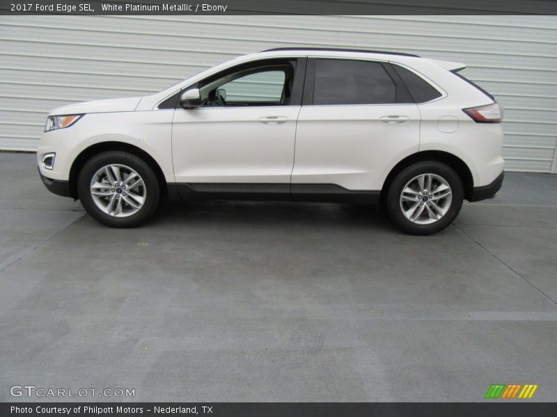 White Platinum Metallic / Ebony 2017 Ford Edge SEL