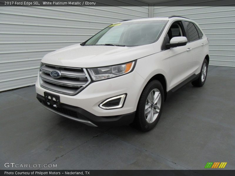 White Platinum Metallic / Ebony 2017 Ford Edge SEL