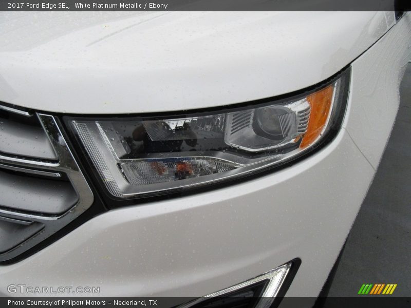 White Platinum Metallic / Ebony 2017 Ford Edge SEL