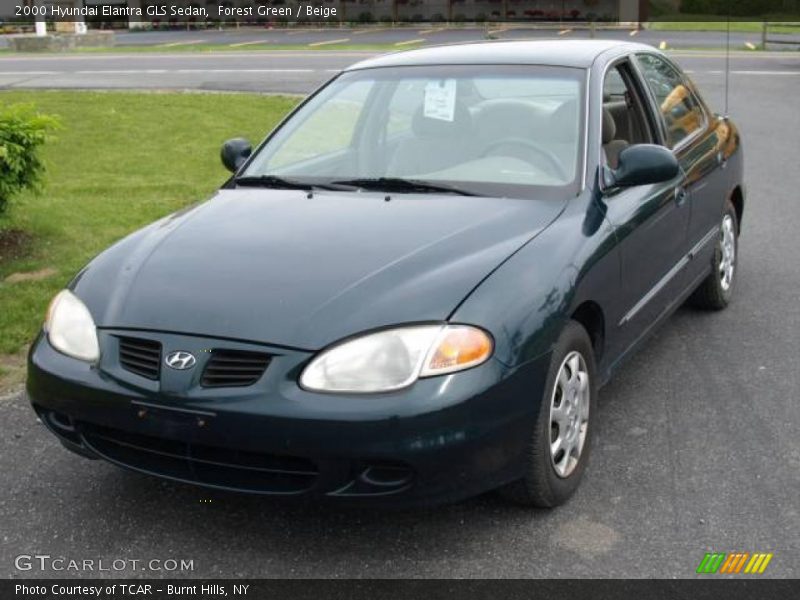 Forest Green / Beige 2000 Hyundai Elantra GLS Sedan