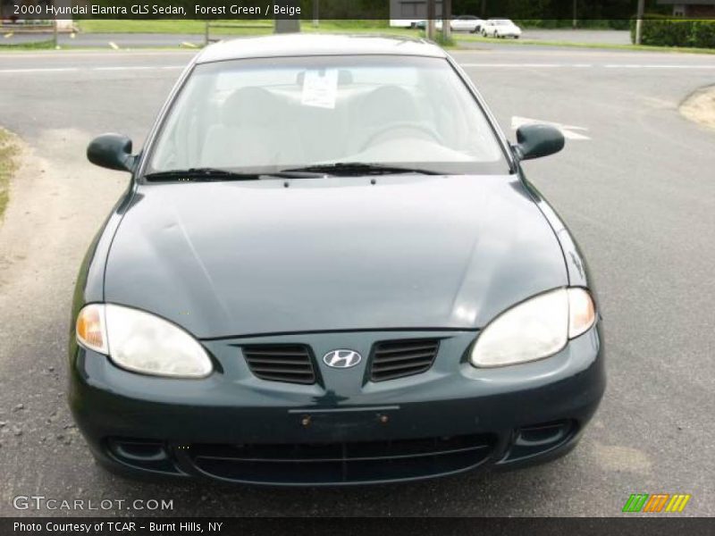 Forest Green / Beige 2000 Hyundai Elantra GLS Sedan
