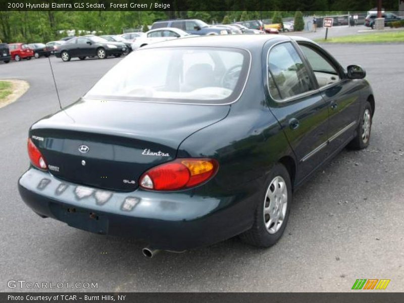 Forest Green / Beige 2000 Hyundai Elantra GLS Sedan