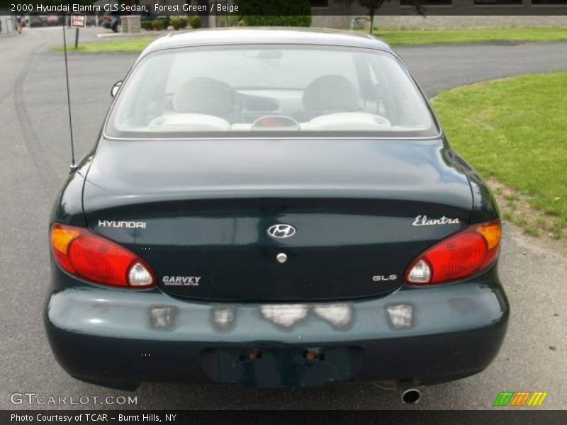 Forest Green / Beige 2000 Hyundai Elantra GLS Sedan