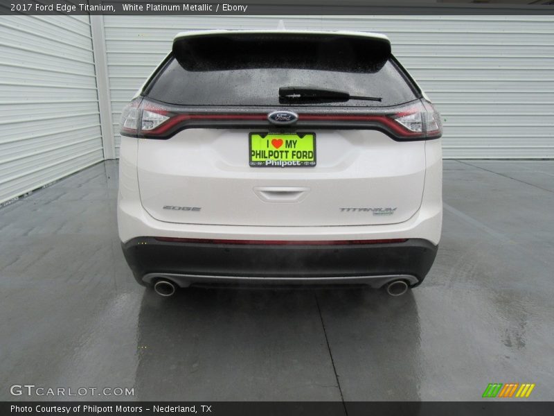 White Platinum Metallic / Ebony 2017 Ford Edge Titanium
