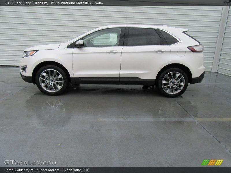 White Platinum Metallic / Ebony 2017 Ford Edge Titanium