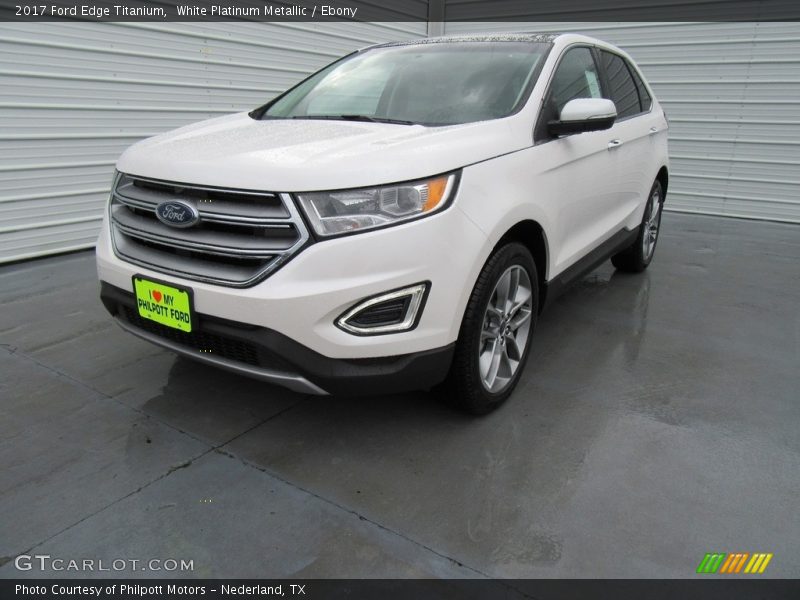 White Platinum Metallic / Ebony 2017 Ford Edge Titanium