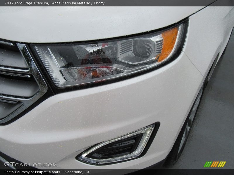 White Platinum Metallic / Ebony 2017 Ford Edge Titanium