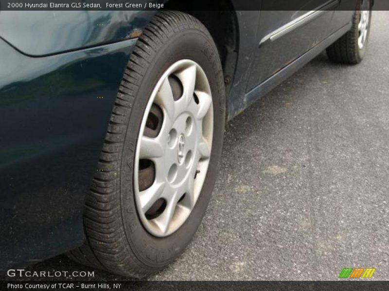 Forest Green / Beige 2000 Hyundai Elantra GLS Sedan