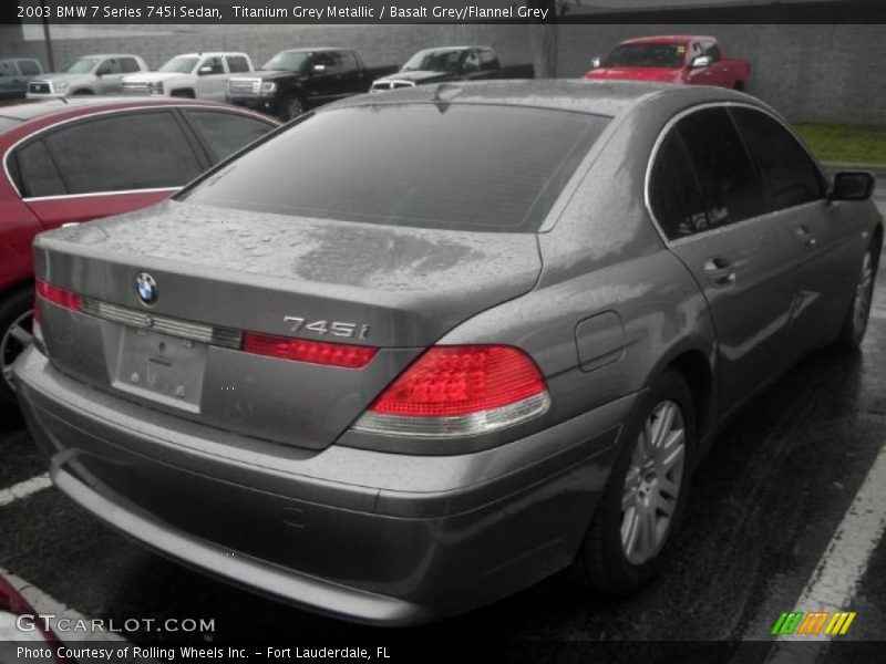 Titanium Grey Metallic / Basalt Grey/Flannel Grey 2003 BMW 7 Series 745i Sedan