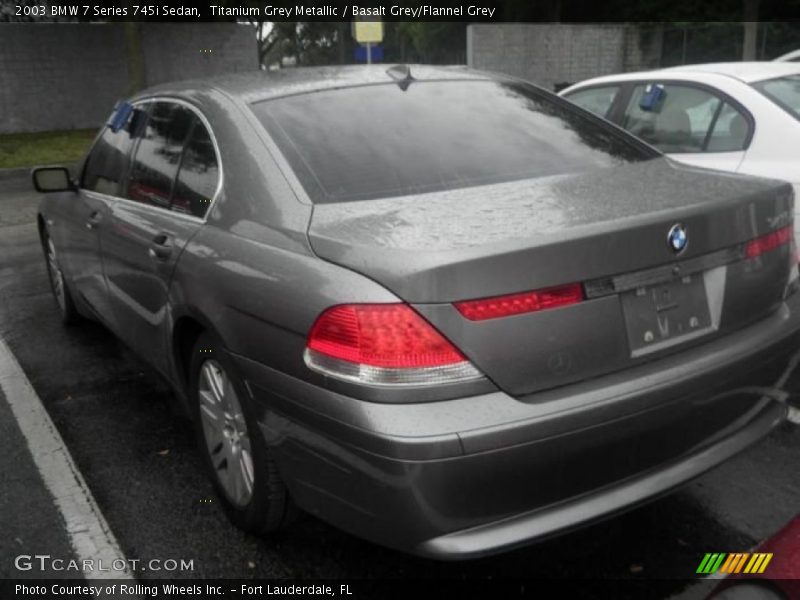 Titanium Grey Metallic / Basalt Grey/Flannel Grey 2003 BMW 7 Series 745i Sedan
