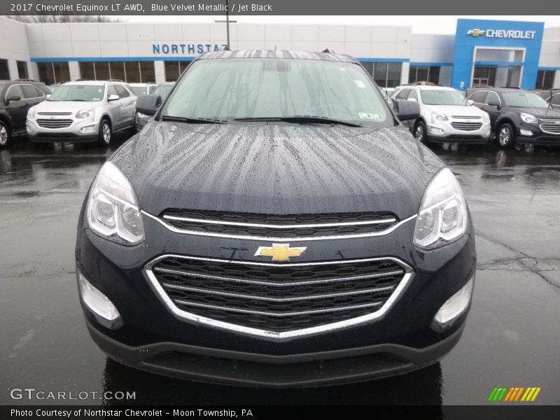 Blue Velvet Metallic / Jet Black 2017 Chevrolet Equinox LT AWD