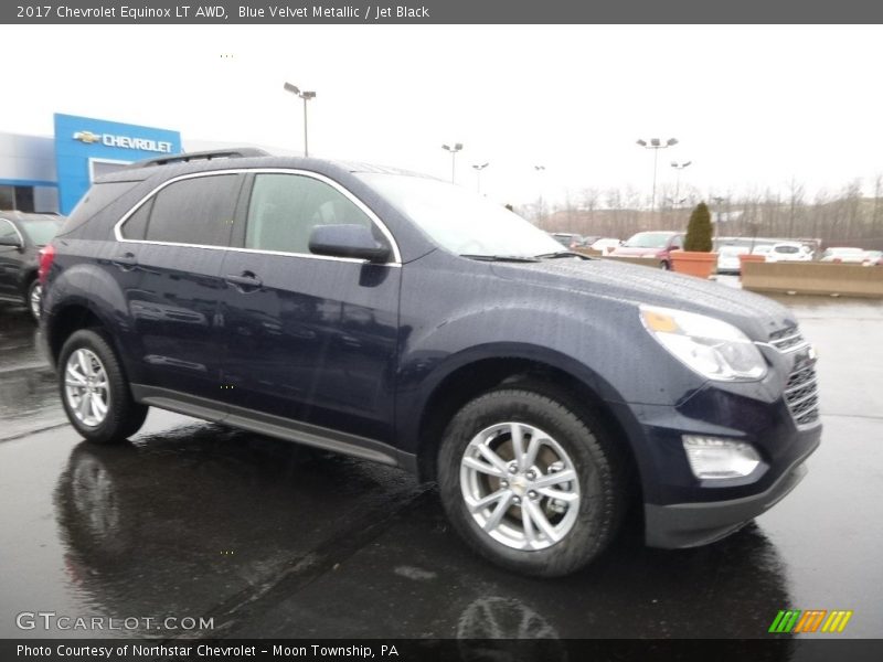 Blue Velvet Metallic / Jet Black 2017 Chevrolet Equinox LT AWD