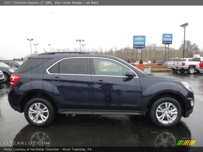 Blue Velvet Metallic / Jet Black 2017 Chevrolet Equinox LT AWD