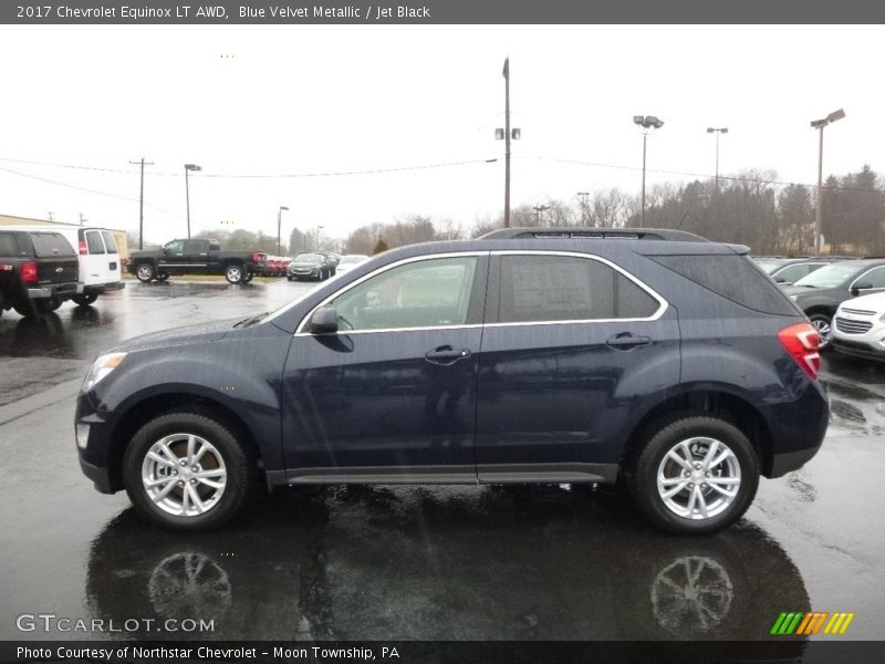Blue Velvet Metallic / Jet Black 2017 Chevrolet Equinox LT AWD