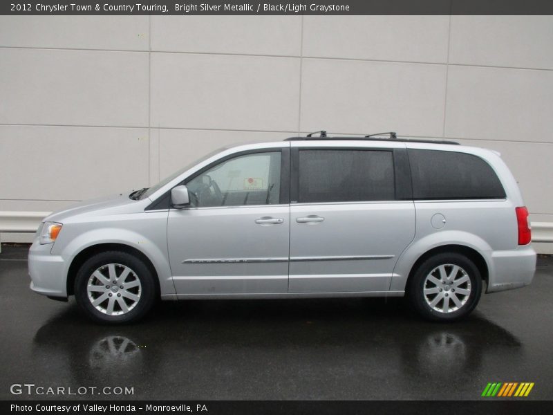 Bright Silver Metallic / Black/Light Graystone 2012 Chrysler Town & Country Touring