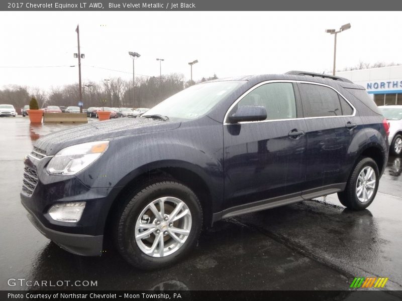 Blue Velvet Metallic / Jet Black 2017 Chevrolet Equinox LT AWD
