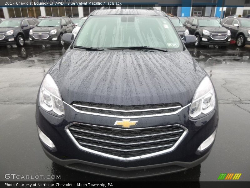 Blue Velvet Metallic / Jet Black 2017 Chevrolet Equinox LT AWD