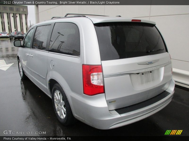 Bright Silver Metallic / Black/Light Graystone 2012 Chrysler Town & Country Touring