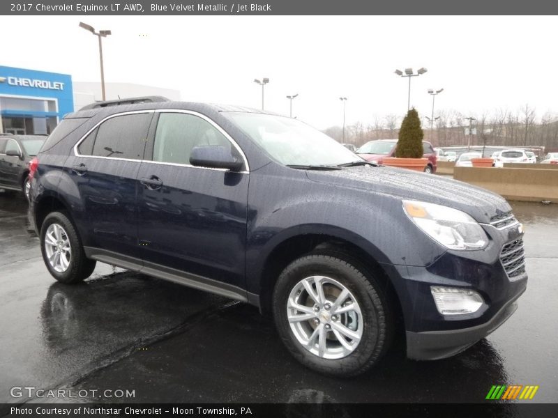 Blue Velvet Metallic / Jet Black 2017 Chevrolet Equinox LT AWD