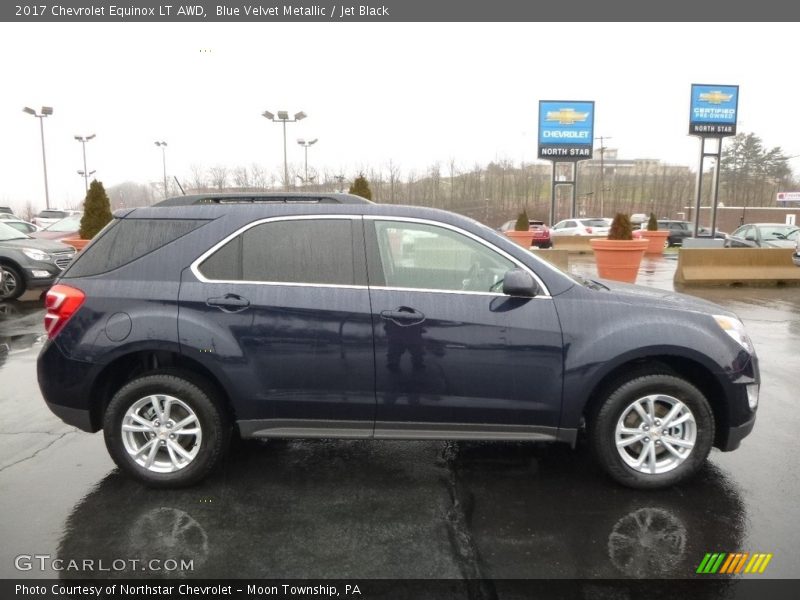 Blue Velvet Metallic / Jet Black 2017 Chevrolet Equinox LT AWD