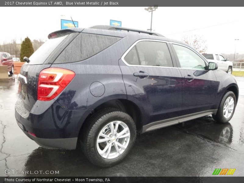Blue Velvet Metallic / Jet Black 2017 Chevrolet Equinox LT AWD