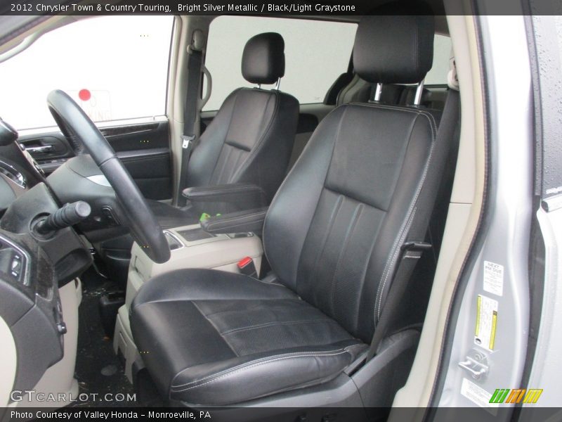 Bright Silver Metallic / Black/Light Graystone 2012 Chrysler Town & Country Touring