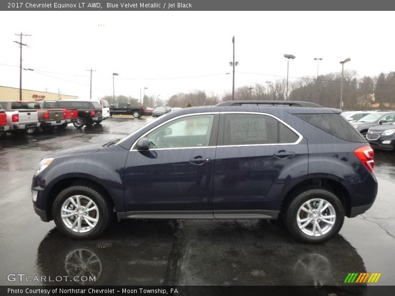 Blue Velvet Metallic / Jet Black 2017 Chevrolet Equinox LT AWD