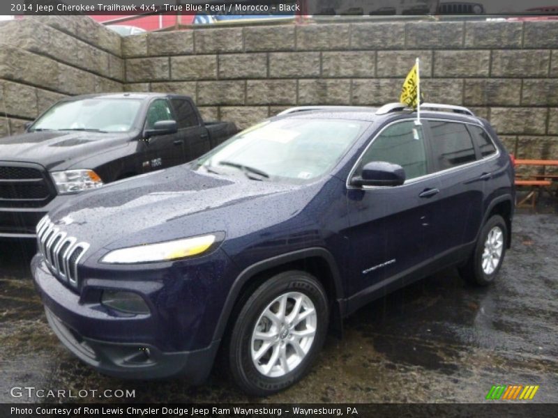 True Blue Pearl / Morocco - Black 2014 Jeep Cherokee Trailhawk 4x4