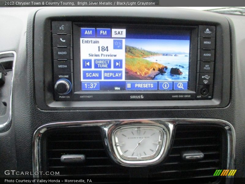 Bright Silver Metallic / Black/Light Graystone 2012 Chrysler Town & Country Touring
