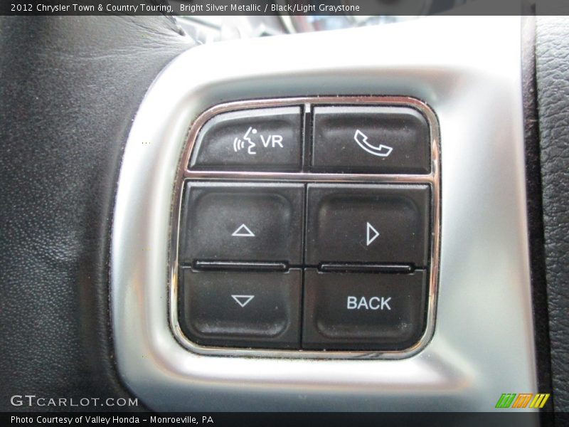 Bright Silver Metallic / Black/Light Graystone 2012 Chrysler Town & Country Touring