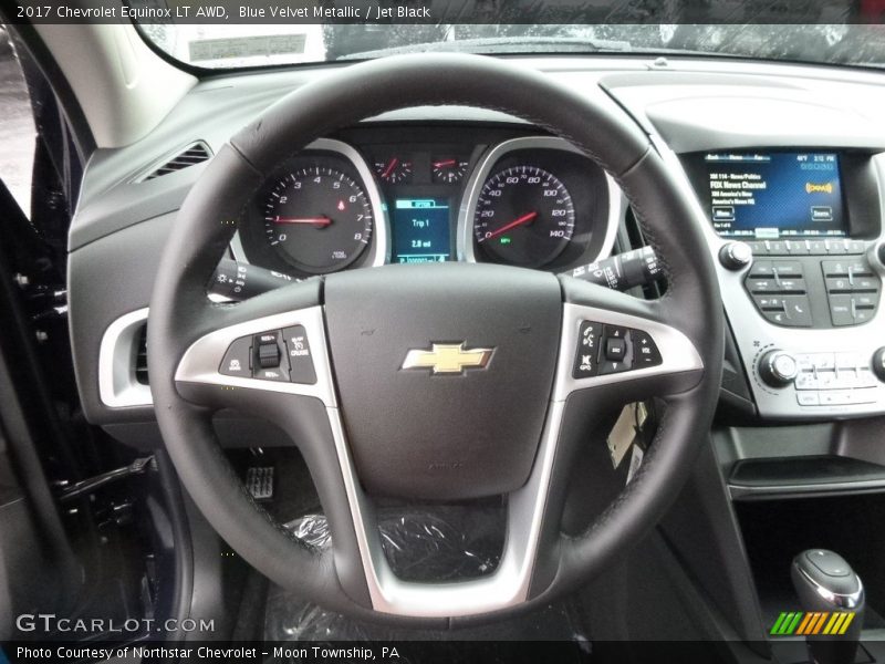 Blue Velvet Metallic / Jet Black 2017 Chevrolet Equinox LT AWD
