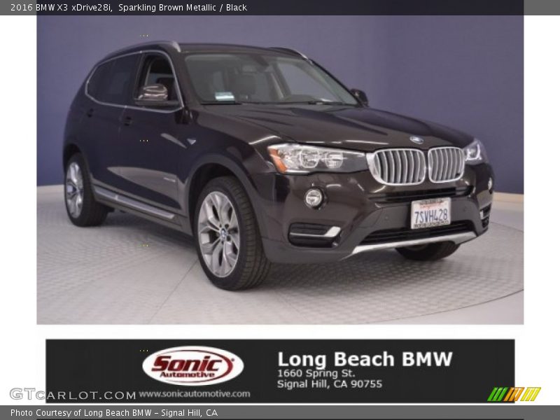 Sparkling Brown Metallic / Black 2016 BMW X3 xDrive28i