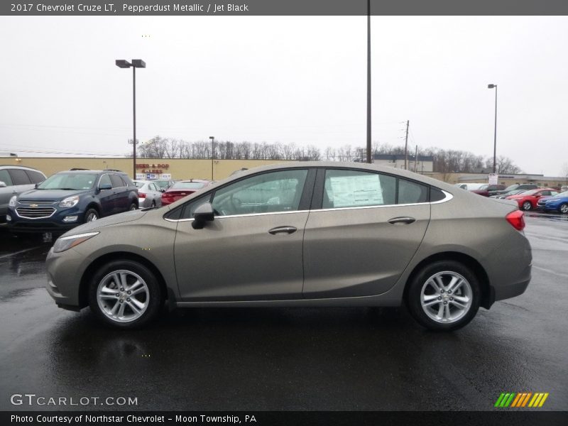 Pepperdust Metallic / Jet Black 2017 Chevrolet Cruze LT