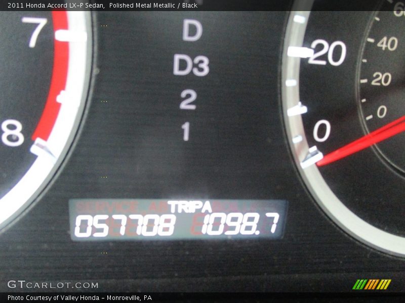 Polished Metal Metallic / Black 2011 Honda Accord LX-P Sedan