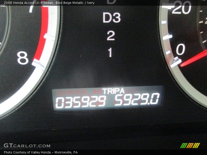 Bold Beige Metallic / Ivory 2008 Honda Accord LX-P Sedan