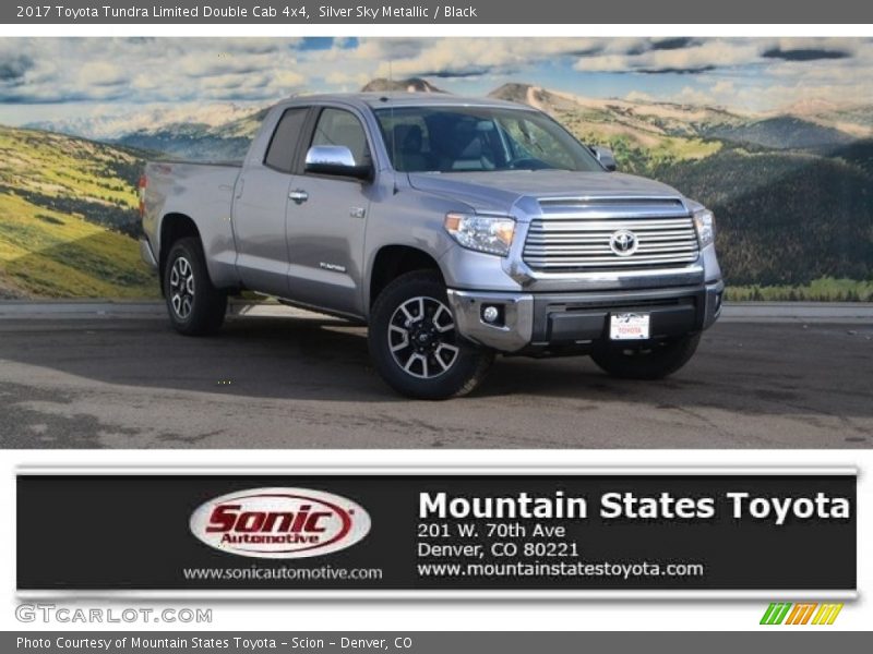 Silver Sky Metallic / Black 2017 Toyota Tundra Limited Double Cab 4x4