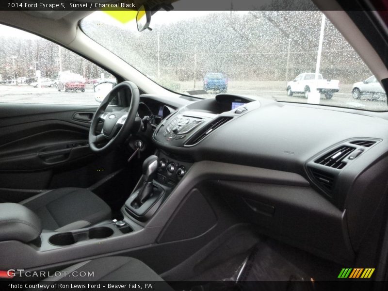 Sunset / Charcoal Black 2014 Ford Escape S
