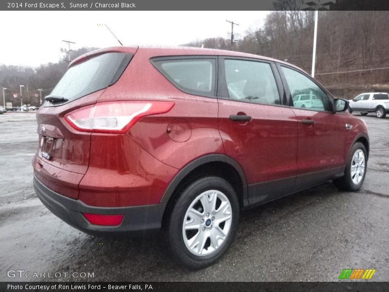 Sunset / Charcoal Black 2014 Ford Escape S
