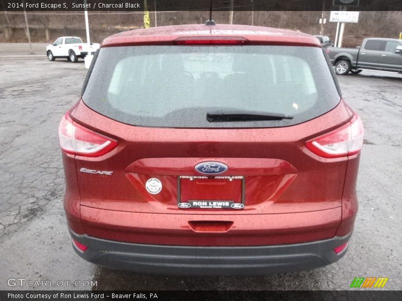 Sunset / Charcoal Black 2014 Ford Escape S