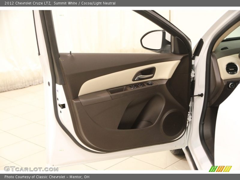 Summit White / Cocoa/Light Neutral 2012 Chevrolet Cruze LTZ