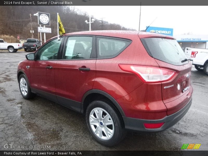 Sunset / Charcoal Black 2014 Ford Escape S