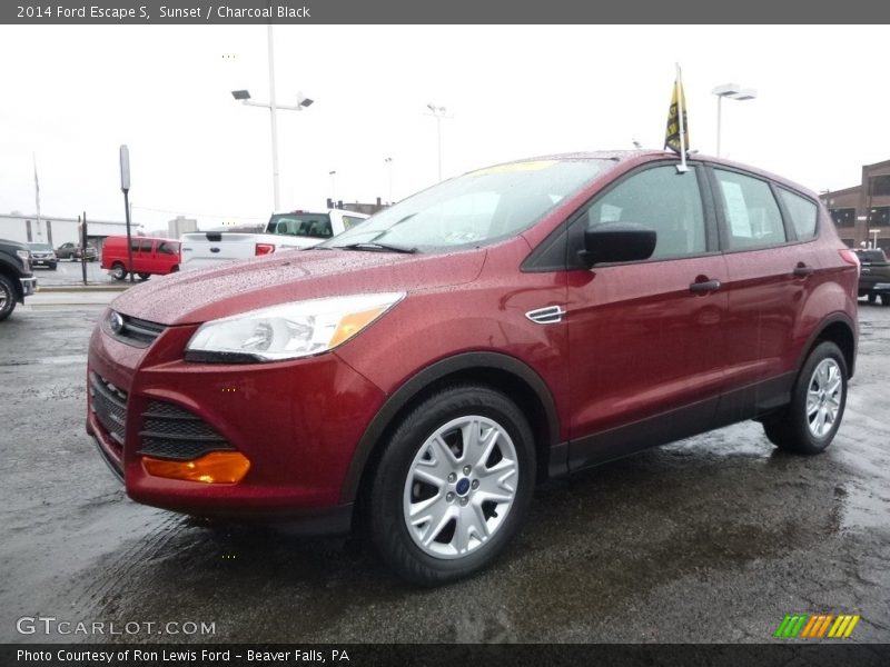Sunset / Charcoal Black 2014 Ford Escape S