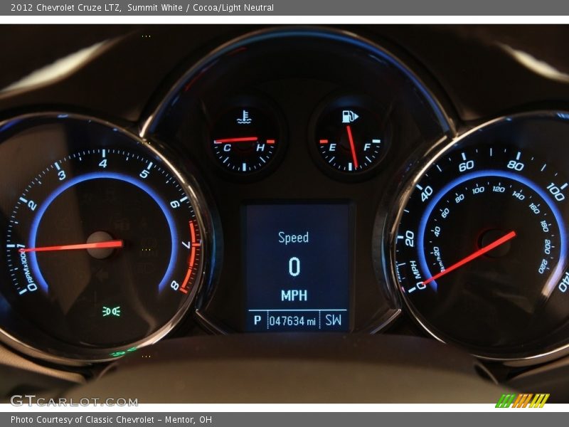 Summit White / Cocoa/Light Neutral 2012 Chevrolet Cruze LTZ