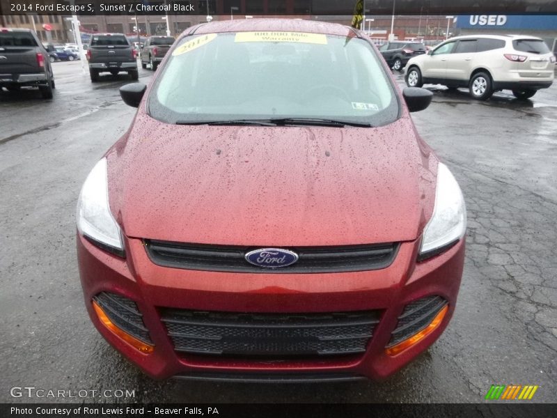 Sunset / Charcoal Black 2014 Ford Escape S